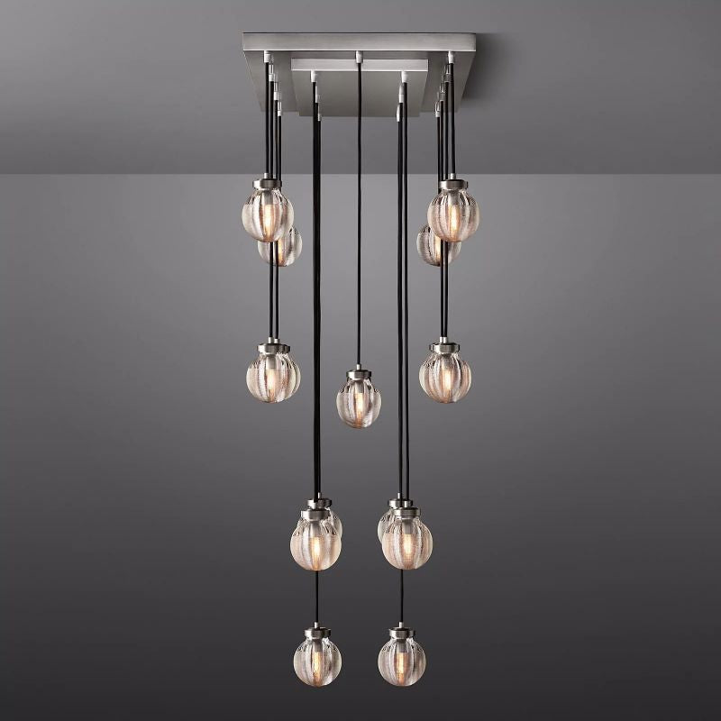 Roby Spherical Modern Rectangular Chandelier 36”