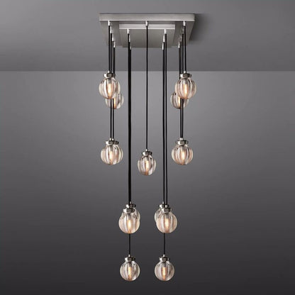 Roby Spherical Modern Rectangular Chandelier 36”