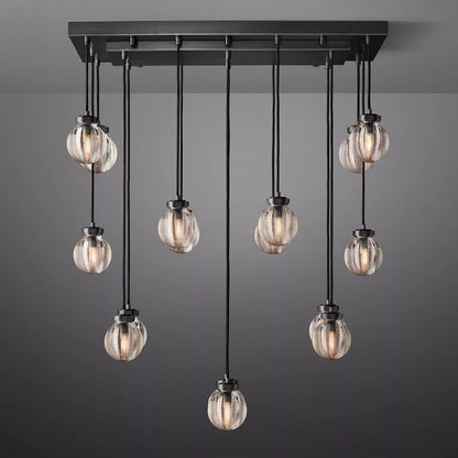 Roby Spherical Modern Rectangular Chandelier 36”