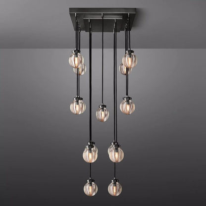 Roby Spherical Modern Rectangular Chandelier 36”