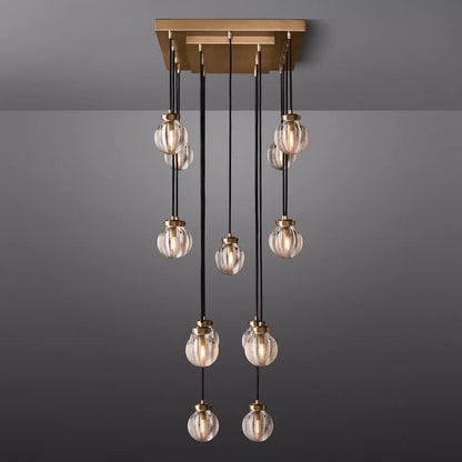 Roby Spherical Modern Rectangular Chandelier 36”