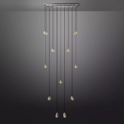 Roby Spherical Modern Rectangular Chandelier 54”