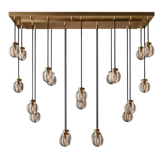 Roby Spherical Modern Rectangular Chandelier 54”