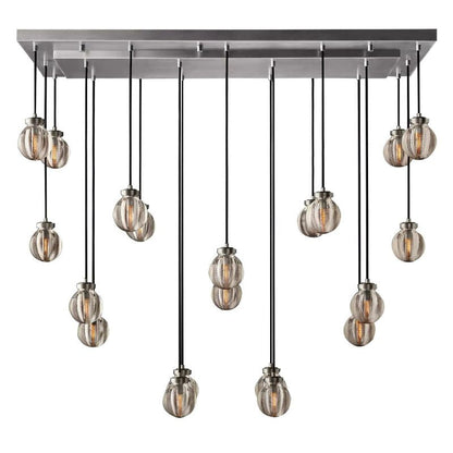 Roby Spherical Modern Rectangular Chandelier 54”