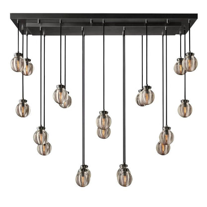 Roby Spherical Modern Rectangular Chandelier 54”