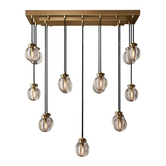 Roby Spherical Modern Rectangular Chandelier 36”