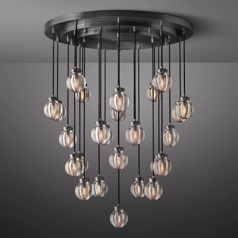 Roby Spherical Modern Round Chandelier 38"