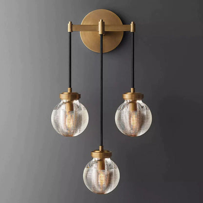 Roby Spherical Modern Triple Wall Sconce