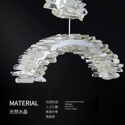 Rock Crystal Crescent Chandelier