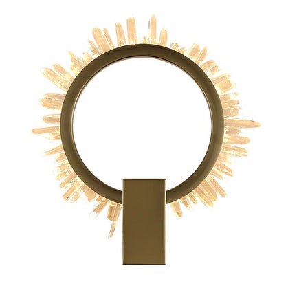 Rock Crystal Ring Wall Sconce （custom backplane）