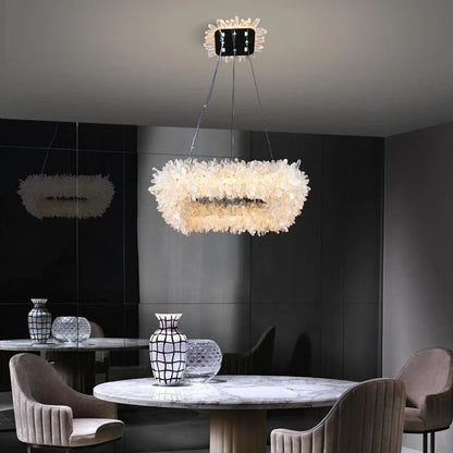 Rock Crystal Square Modern Chandelier