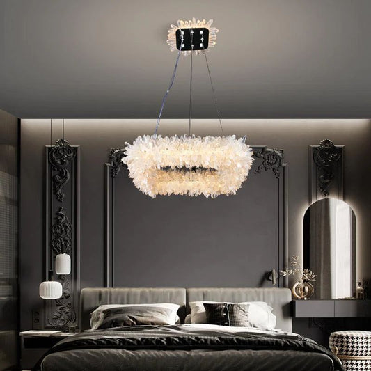 Rock Crystal Square Modern Chandelier