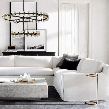 Aka Wine-glass Round Two-Tier Chandelier 60"