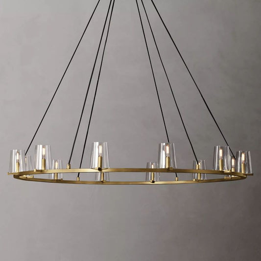 Kuseau Glass Round Chandelier 60"