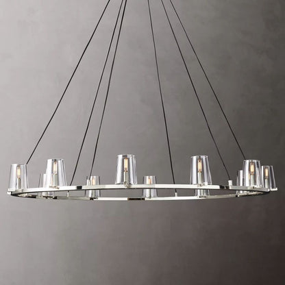 Kuseau Glass Round Chandelier 60"